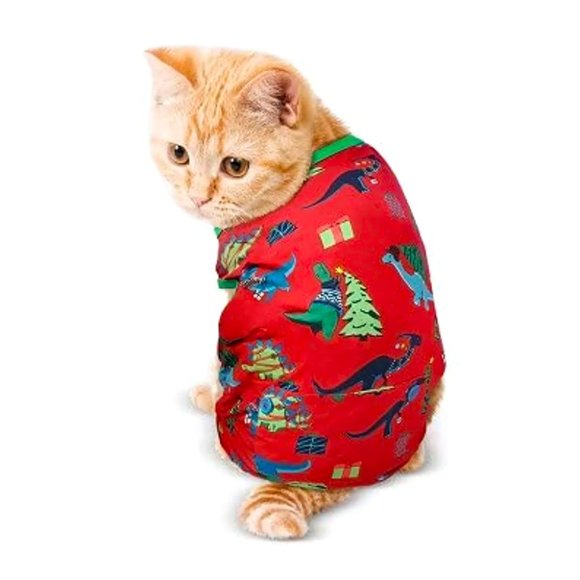 Wondershop Other - NWT Red Holiday Dinosaur Print Pet Dog/Cat Pajamas - Size Small - Wondershop